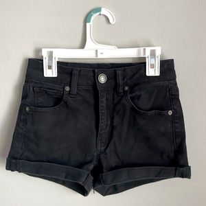 American Eagle Black Jean Shorts Next Level Stretch